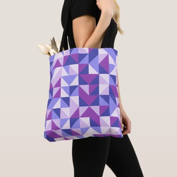 Lavender Chevrons Shuffle Tote Bag - Image 4