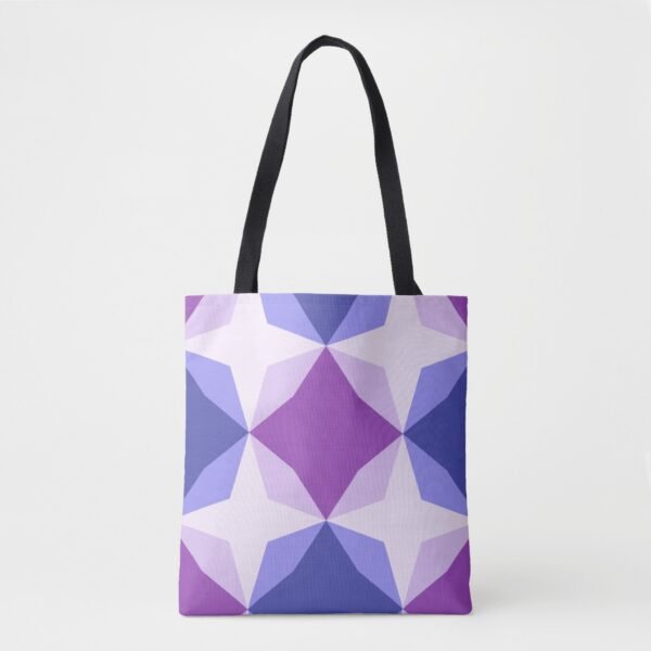Lavender Diamond Motif Tote Bag