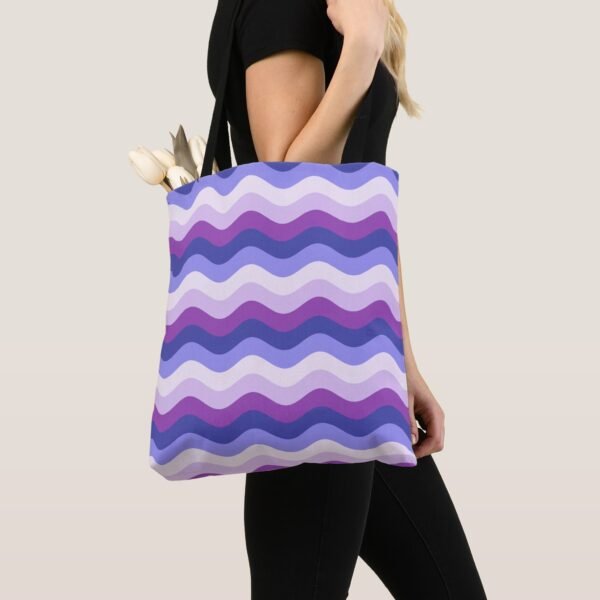 Lavender Waves Tote Bag - Image 3
