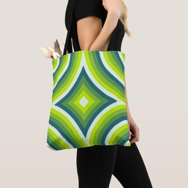 Lime Spectrum Spin Tote Bag - Image 4