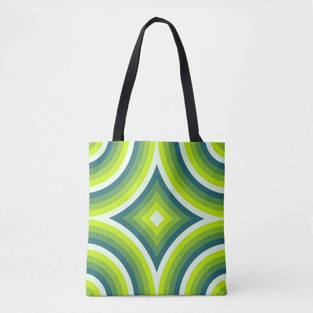 Lime Spectrum Spin Tote Bag