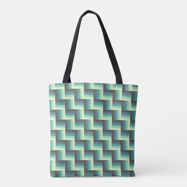 Mint Matrix Weave Tote Bag - Image 2