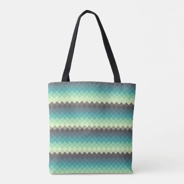 Mint Mirage Argyle Tote Bag - Image 3