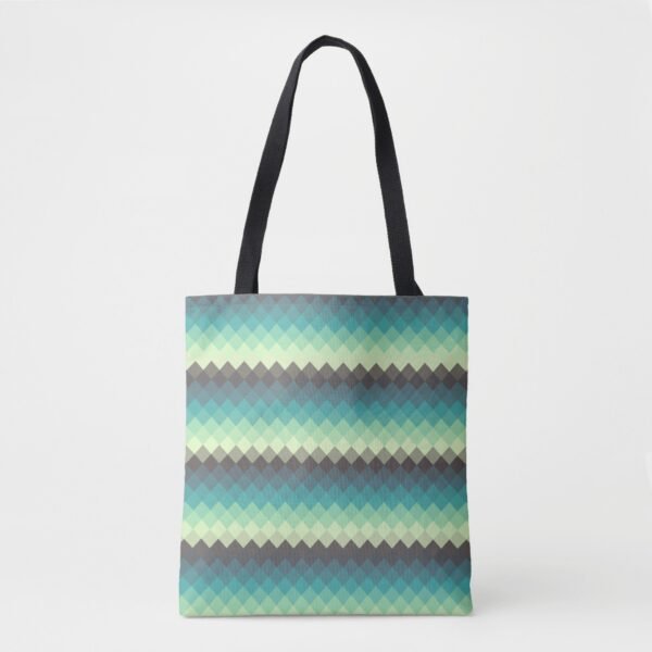 Mint Mirage Argyle Tote Bag