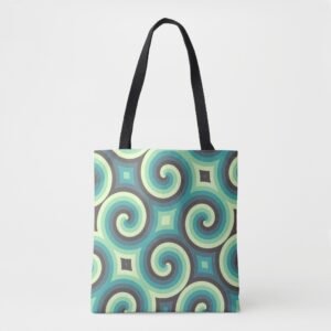 Mint Swirl Mosaic Tote Bag