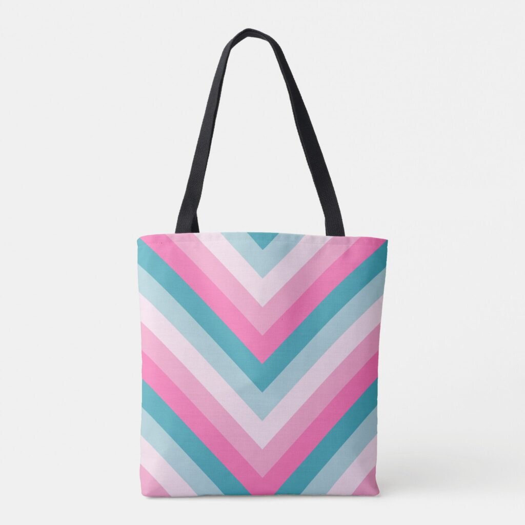 Ocean Rose Chevron Delight Tote Bag