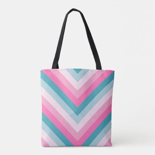 Ocean Rose Chevron Delight Tote Bag - Image 2