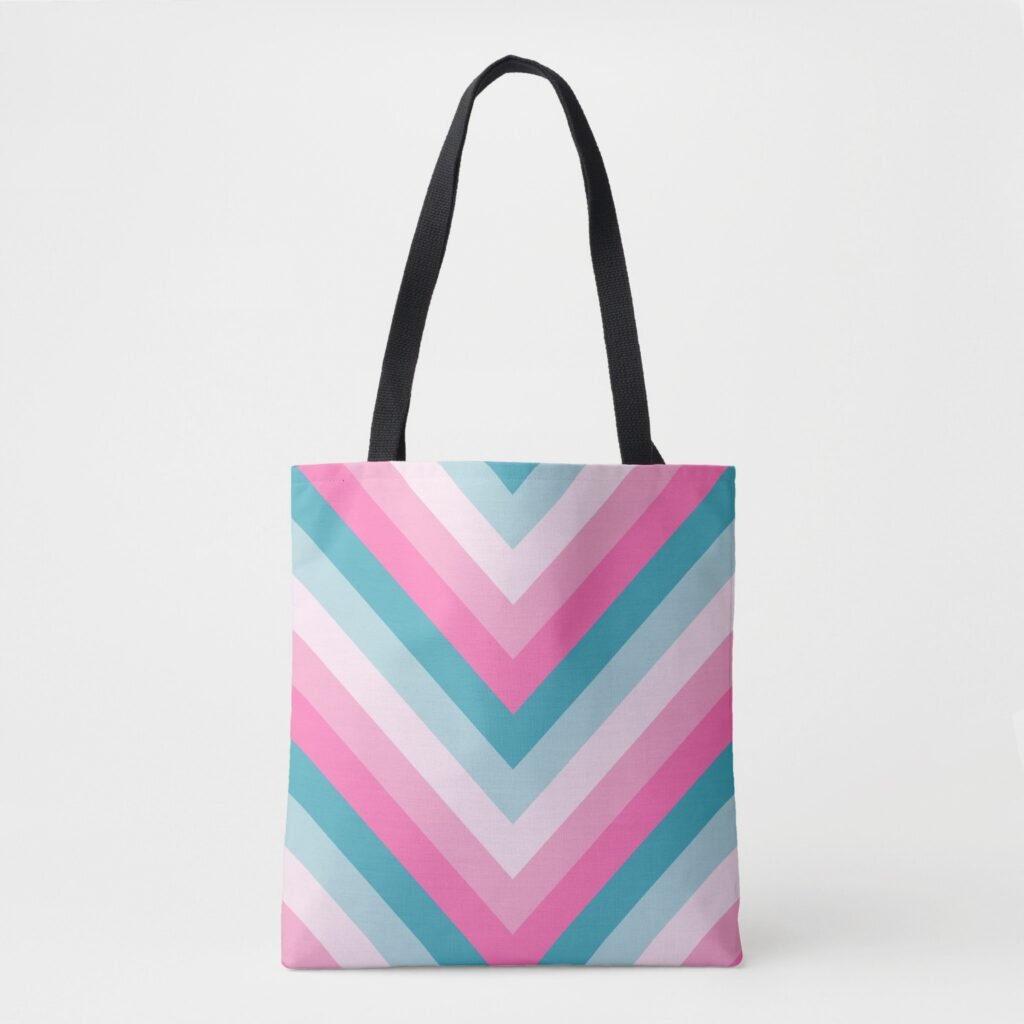 Ocean Rose Chevron Delight Tote Bag