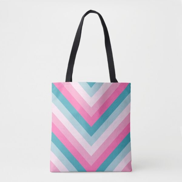Ocean Rose Chevron Delight Tote Bag - Image 3