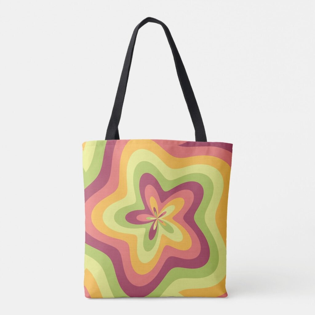 Pastel Bloom Swirl Tote Bag