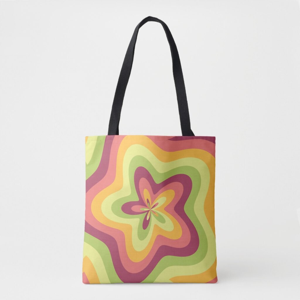 Pastel Bloom Swirl Tote Bag