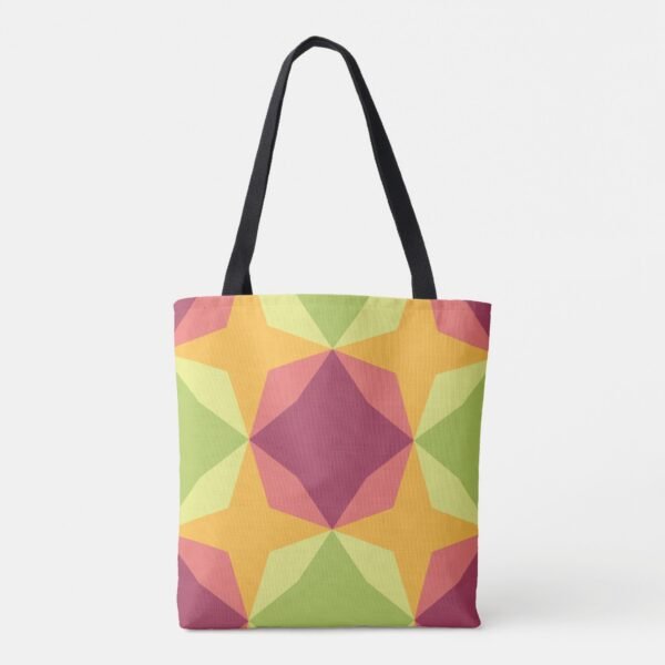 Pastel Diamond Motif Tote Bag - Image 5
