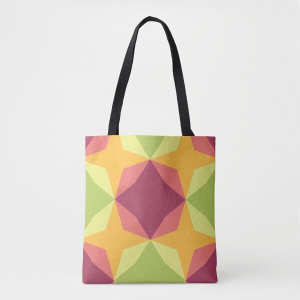 Pastel Diamond Motif Tote Bag - Image 4