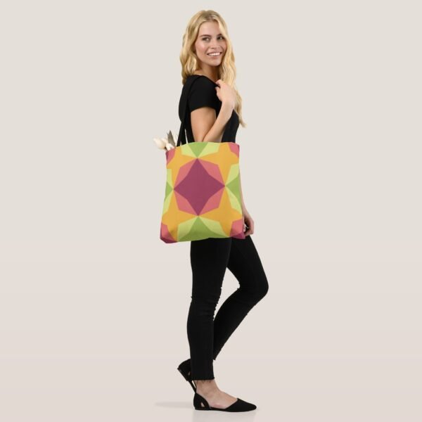Pastel Diamond Motif Tote Bag - Image 3