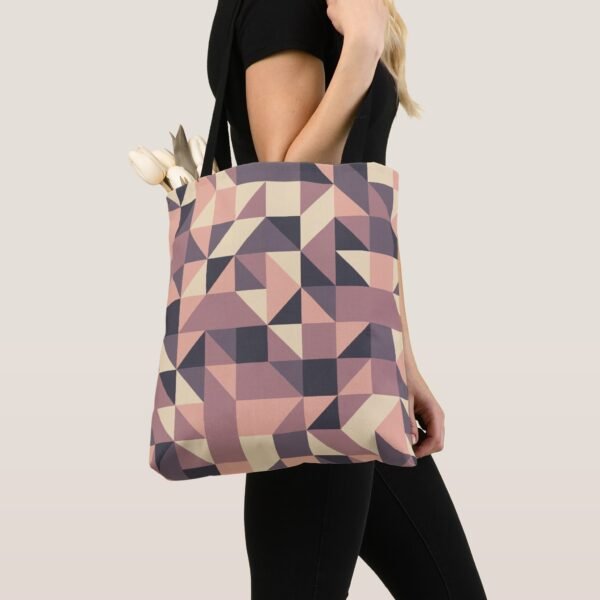 Pastel Pulse Quilt Tote Bag - Image 3