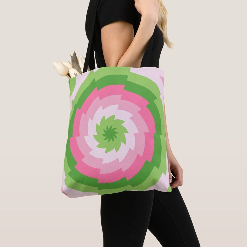 Picnic Bloom Spiral Tote Bag