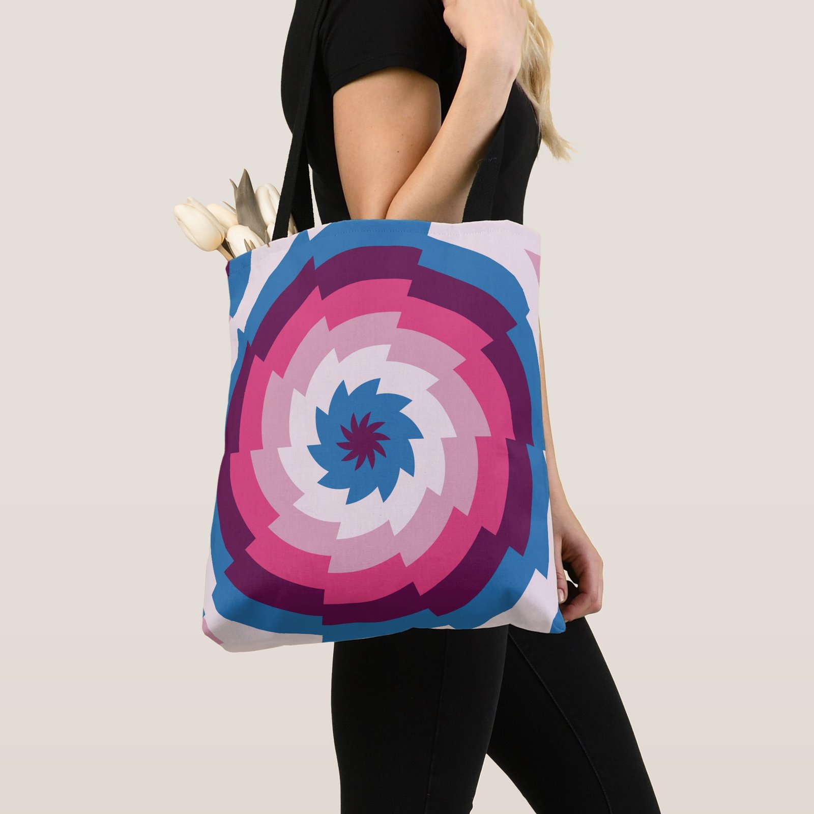 Polar Vortex Kaleidoscope Tote Bag - Image 3