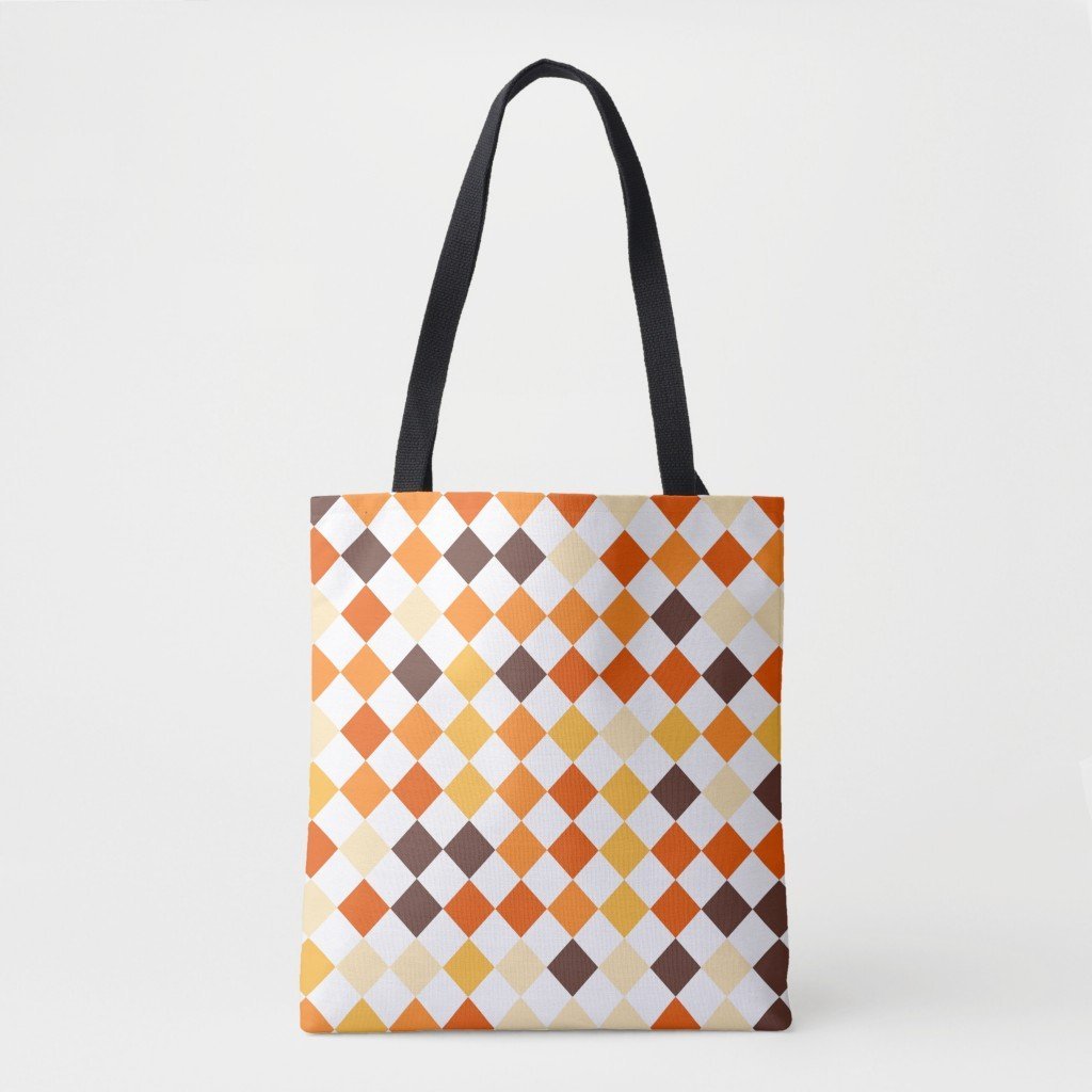 Pumpkin Fade Harlequin Tote Bag - Image 3