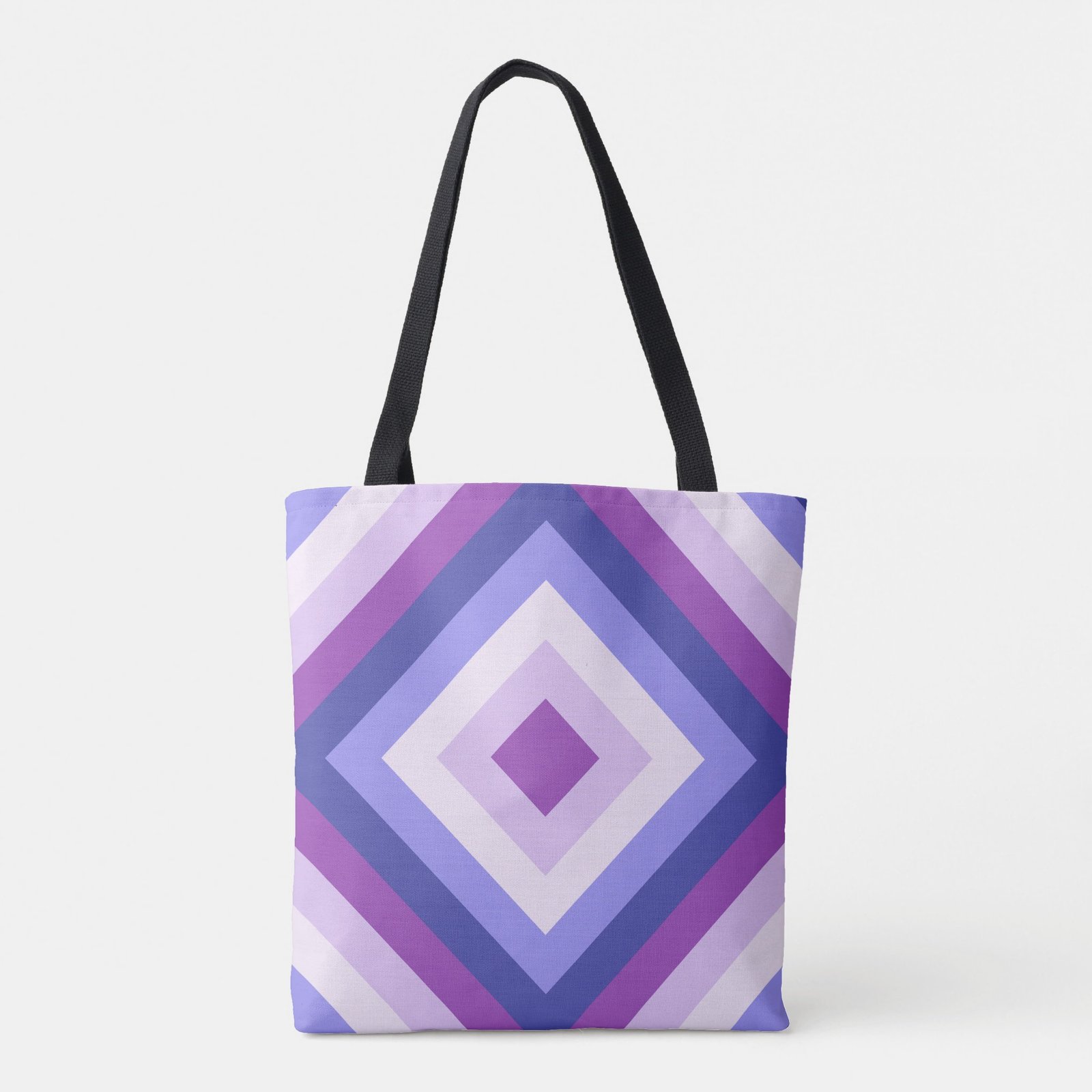 Purple Lavender Diamond Tote Bag - Image 4