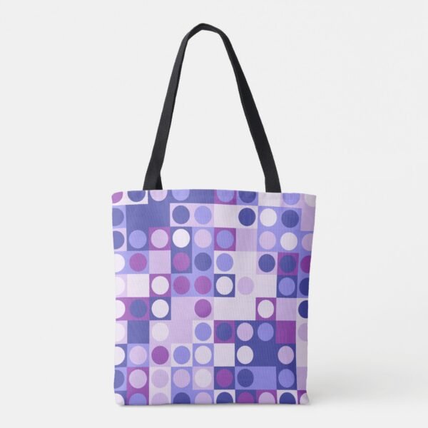 Purple Lavender Polka Tote Bag - Image 3