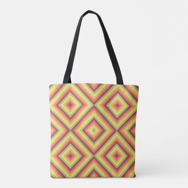 Radiant Retro Rhombus Tote Bag - Image 3