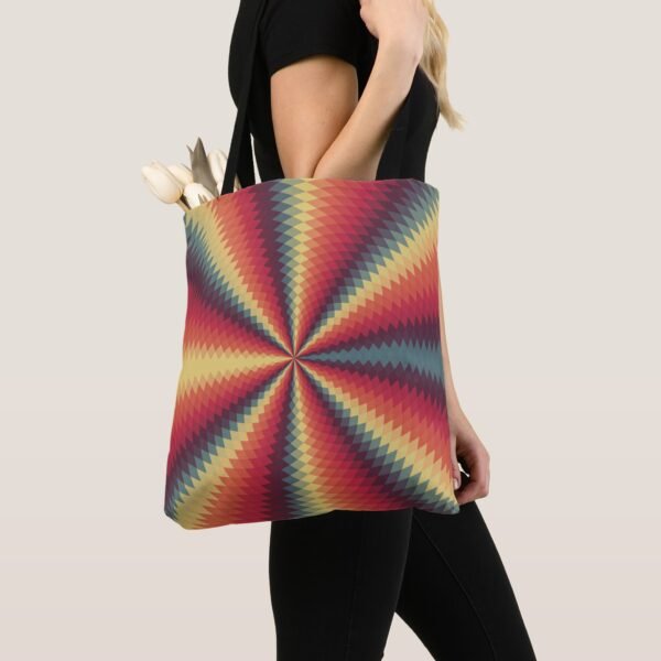 Radiant Vortex Kaleidoscope Tote Bag - Image 2