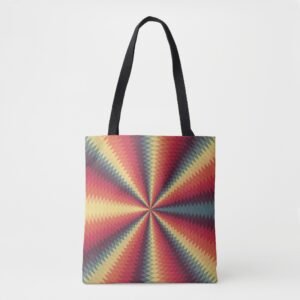 Radiant Vortex Kaleidoscope Tote Bag