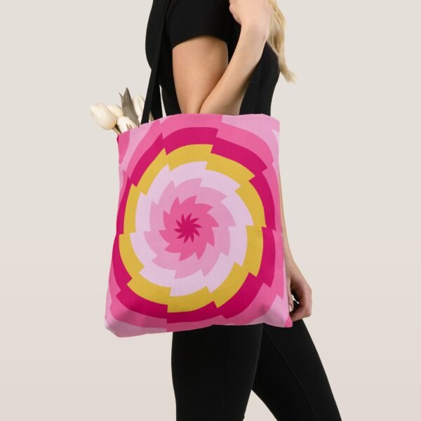 Raspberry Ripple Vortex Tote Bag - Image 2