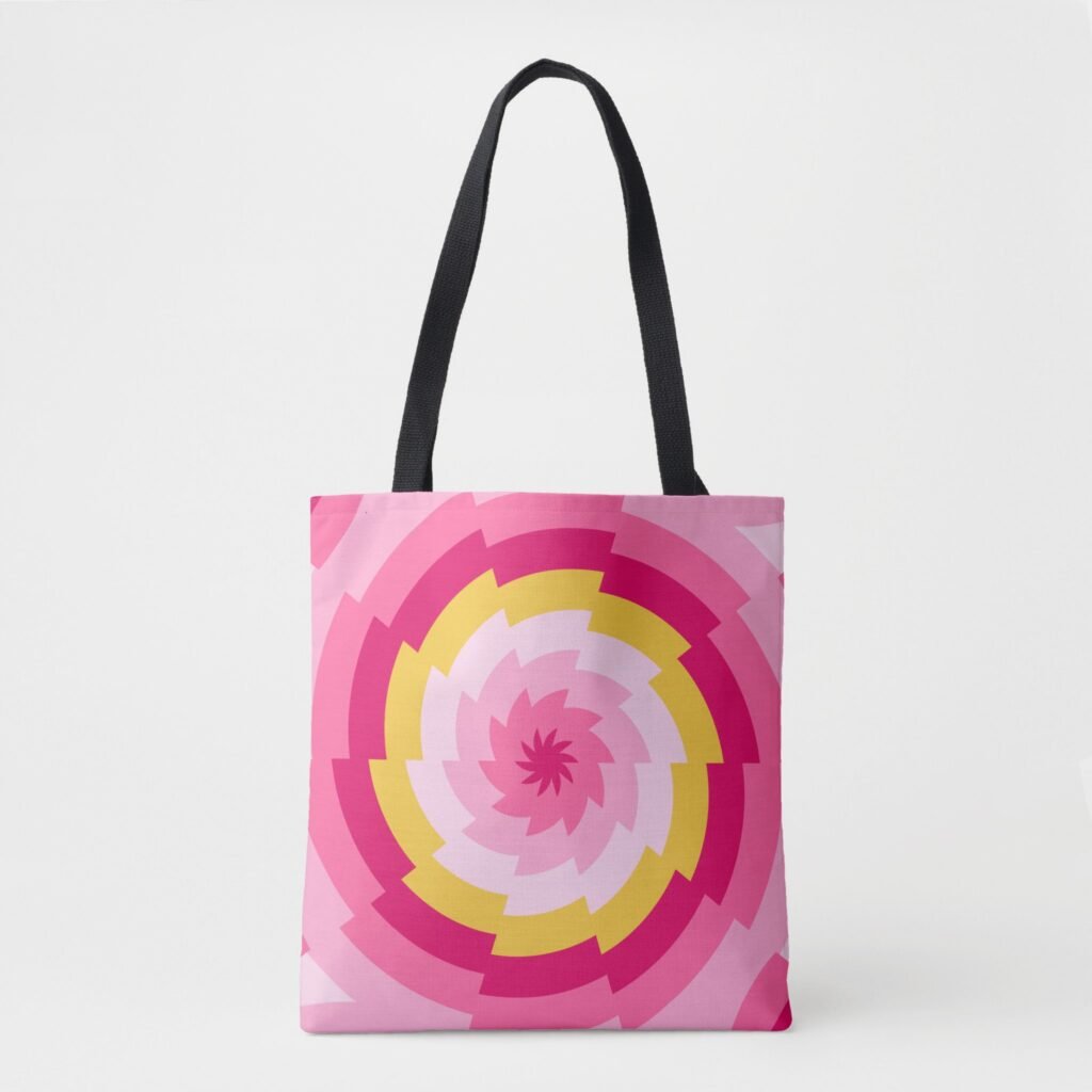 Raspberry Ripple Vortex Tote Bag