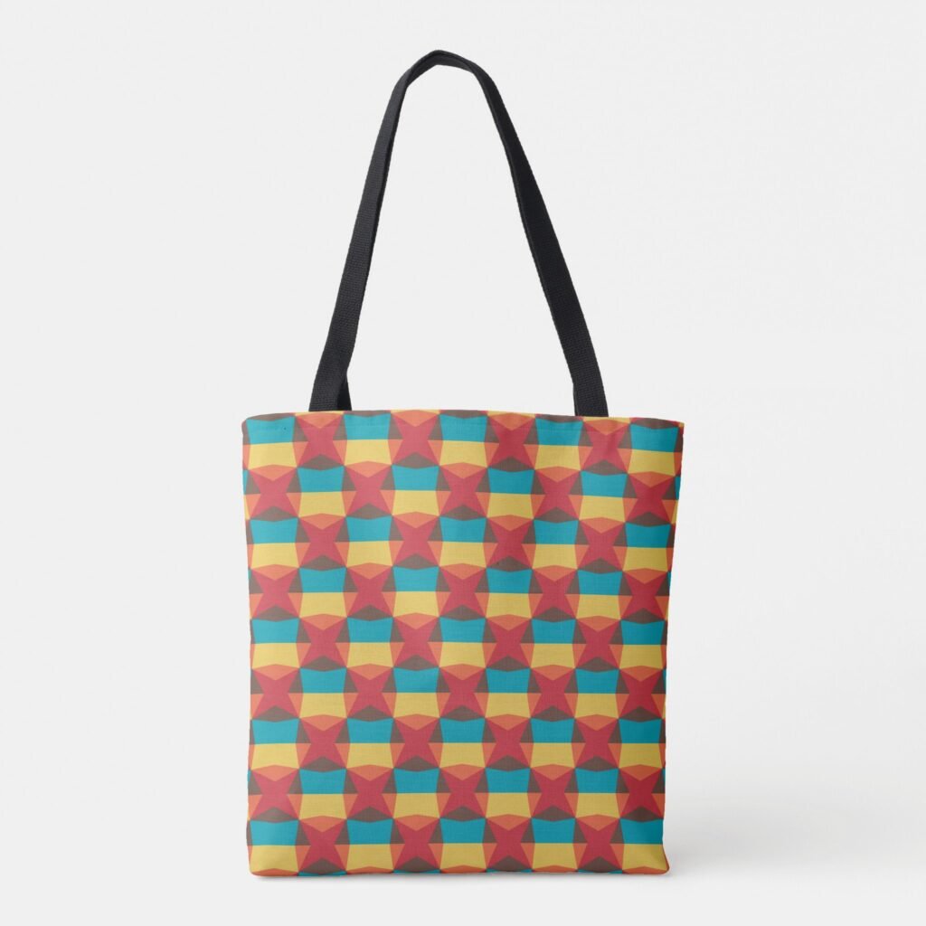 Retro Prism Flow Tote Bag