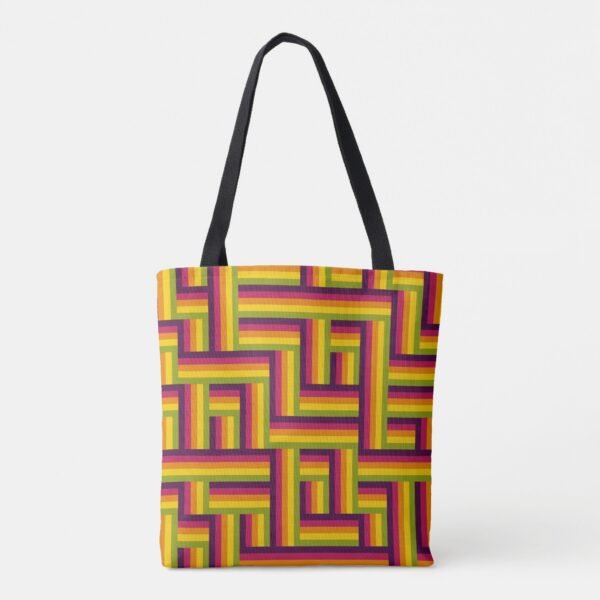 Retro Radiant Weave Tote Bag - Image 2