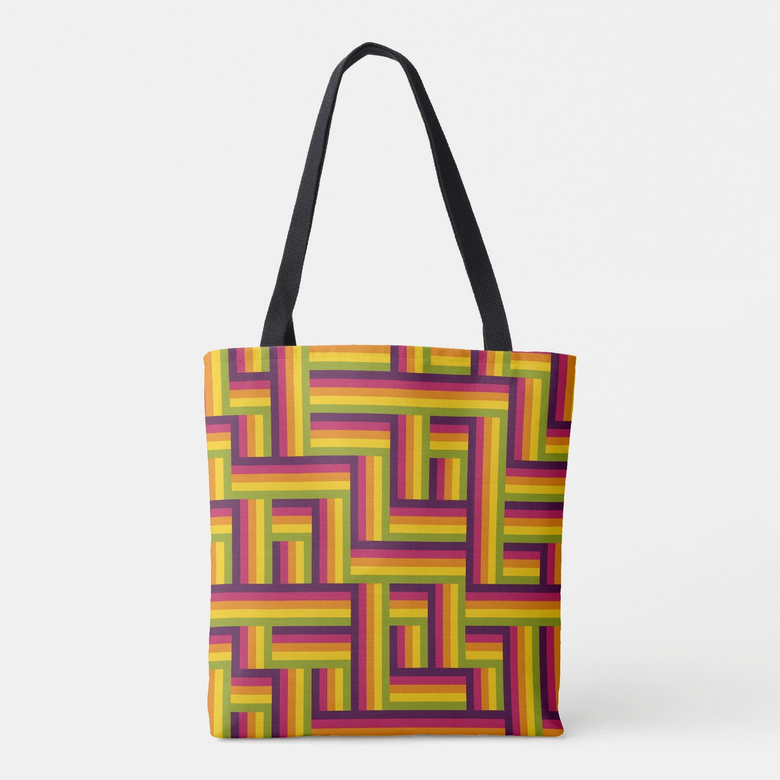Retro Radiant Weave Tote Bag - Image 2