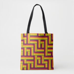Retro Radiant Weave Tote Bag