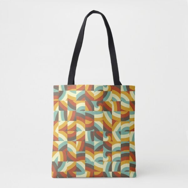 Retro Rhythm Mosaic Tote Bag