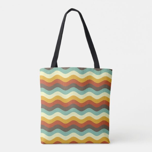 Retro Ripple Groove Tote Bag - Image 4