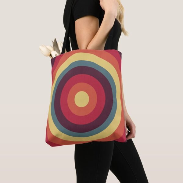 Retro Ripple Radiance Tote Bag - Image 2