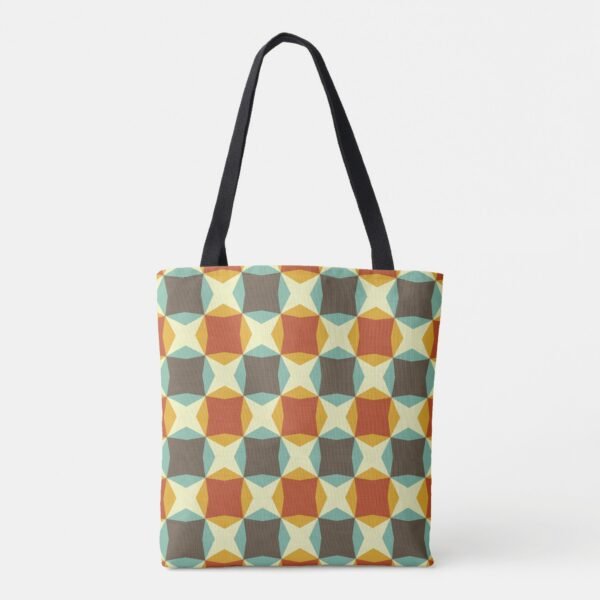Retro Starburst Tiles Tote Bag - Image 2