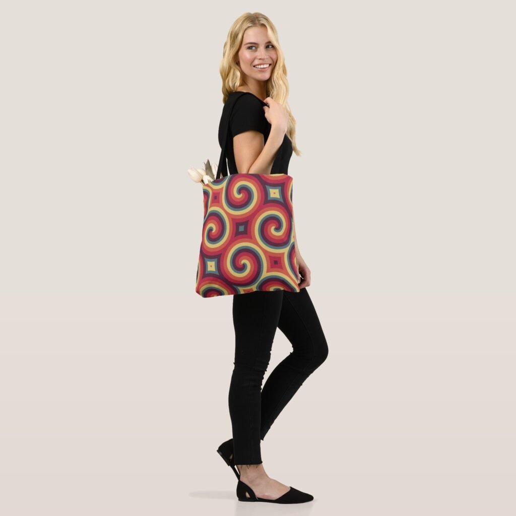 Retro Swirl Dreamscape Tote Bag