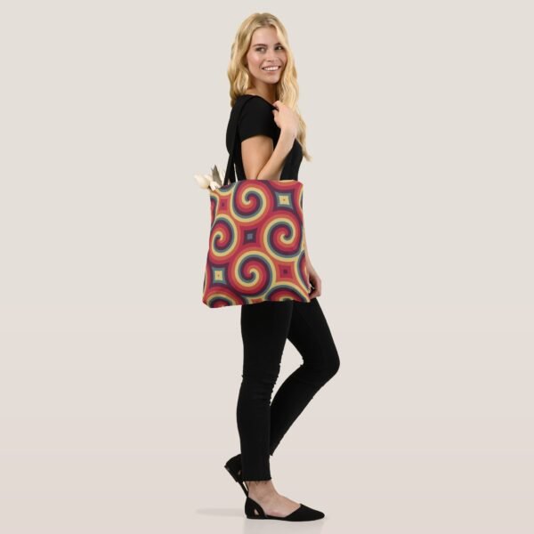 Retro Swirl Dreamscape Tote Bag - Image 4