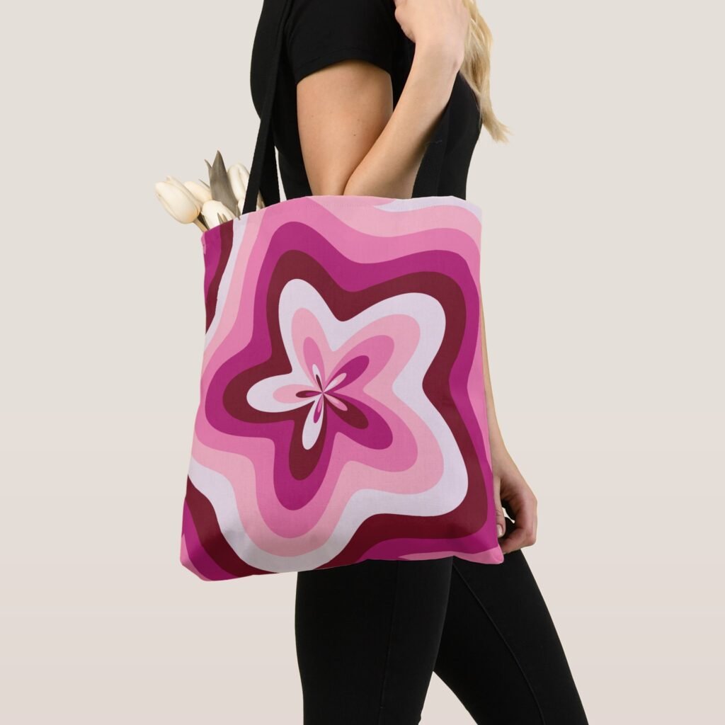 Rose Quartz Ripple Tote Bag