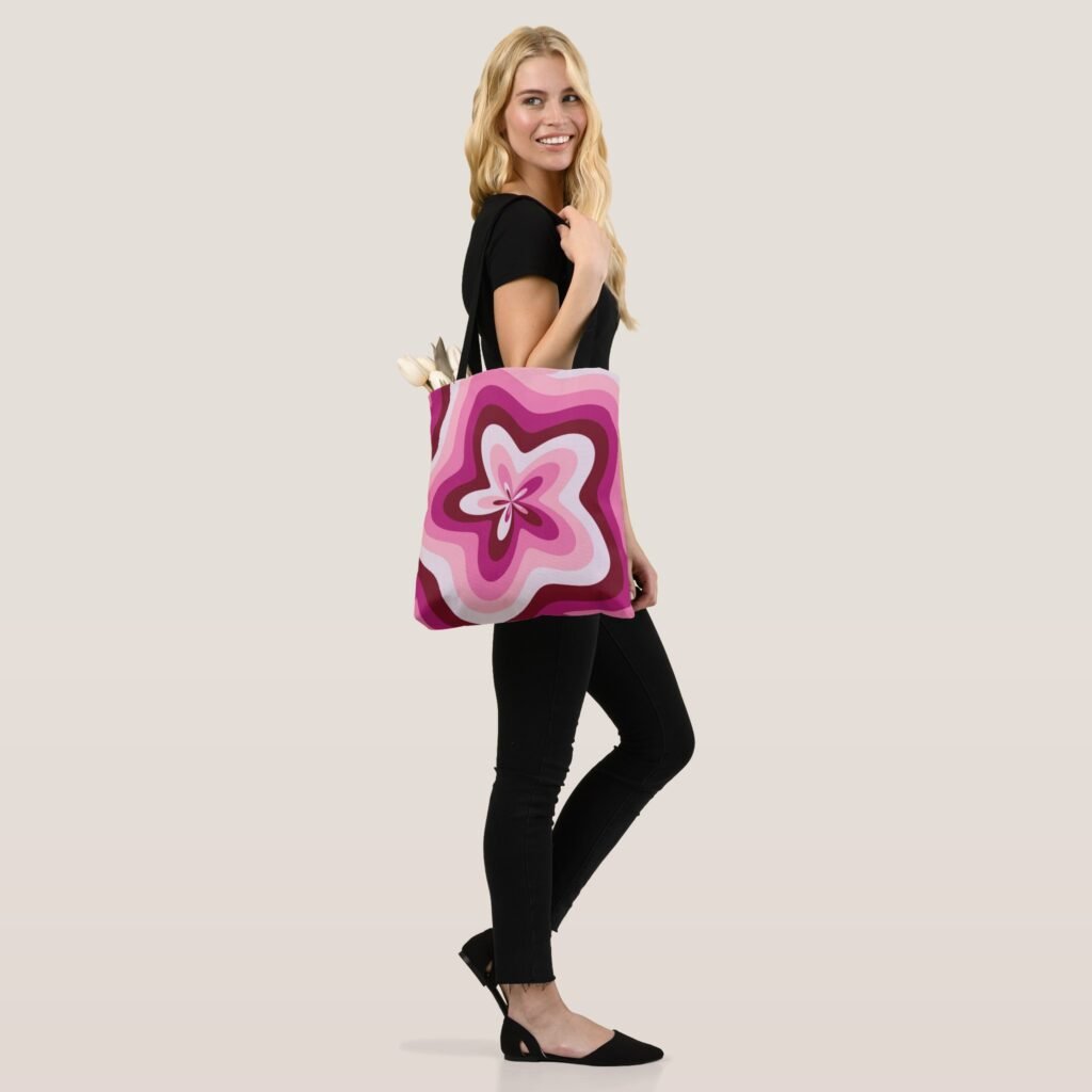 Rose Quartz Ripple Tote Bag
