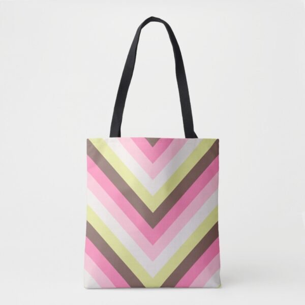 Spring Cocoa Chevron Tote Bag - Image 5