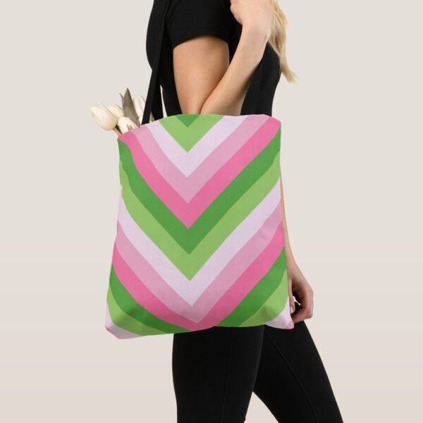 Spring Picnic Chevron Tote Bag - Image 2