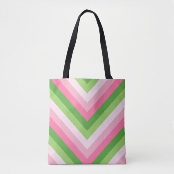 Spring Picnic Chevron Tote Bag - Image 3