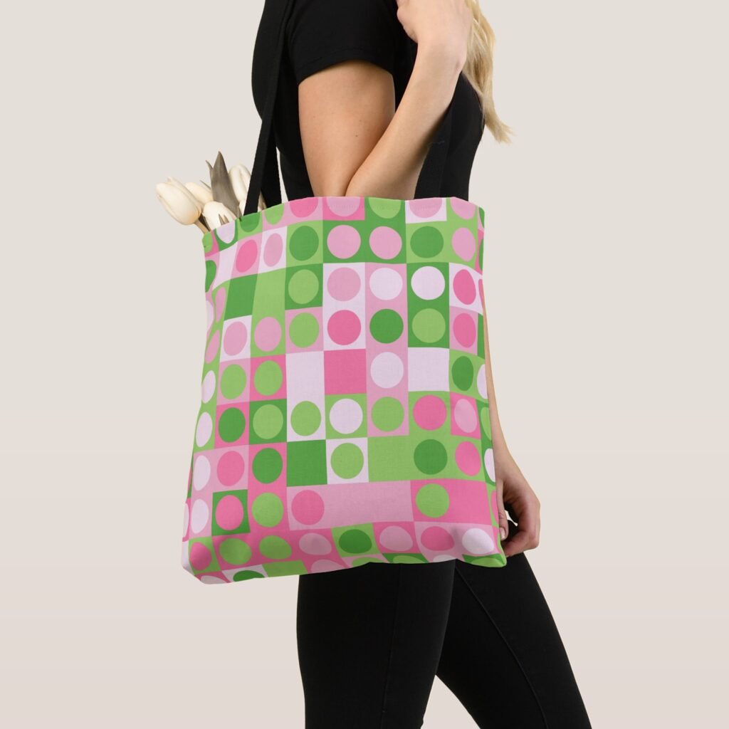 Spring Picnic Polka Tote Bag
