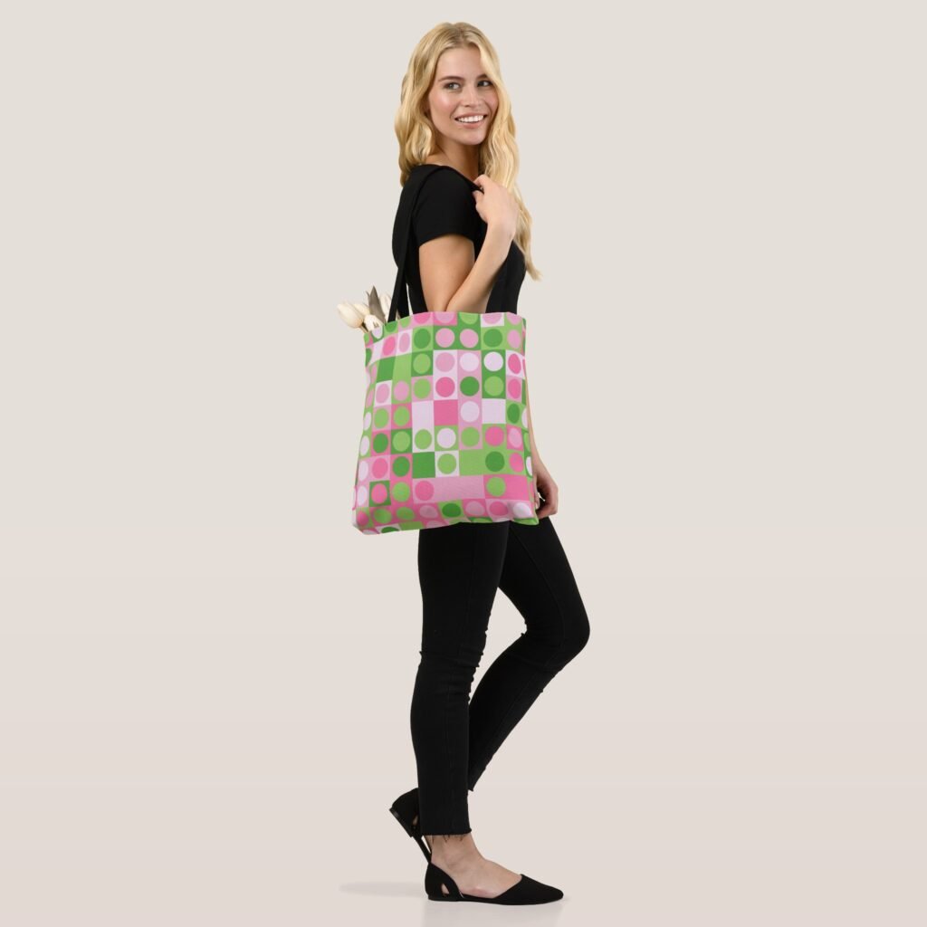 Spring Picnic Polka Tote Bag