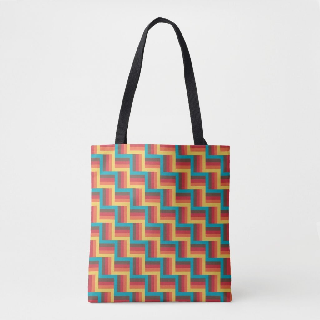 Sunset Lattice Tote Bag