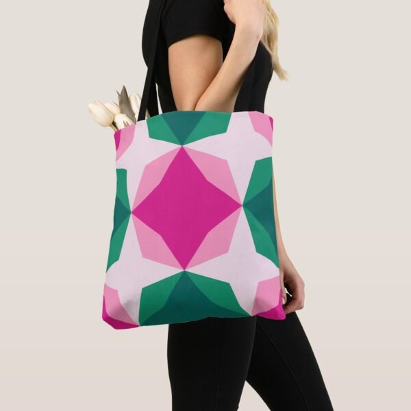Tropical Sorbet Diamond Motif Tote Bag - Image 2