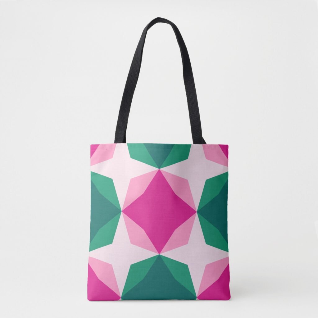 Tropical Sorbet Diamond Motif Tote Bag