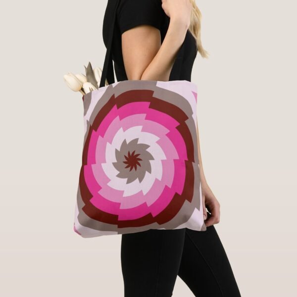 Velvet Swirl Fusion Tote Bag - Image 2